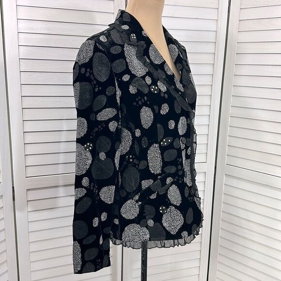 Chico's Blazer Size 1 (8) Evening Jacket Cocktail NWOT Embellished - Picture 4 of 13